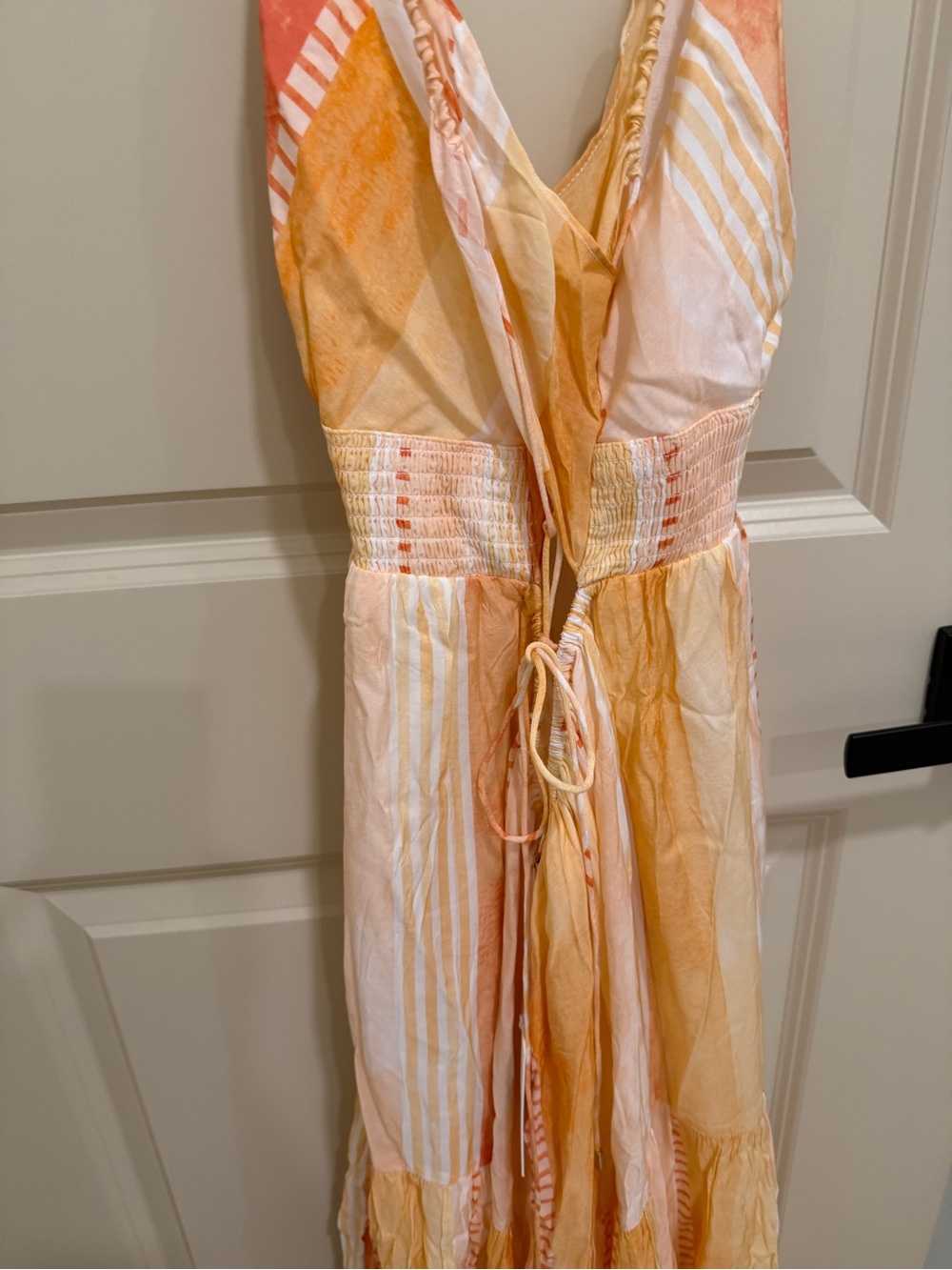NWT Elan Peach and Pink Coral Striped Strovia Maxi Dress in SMALL - Picture 12 of 15